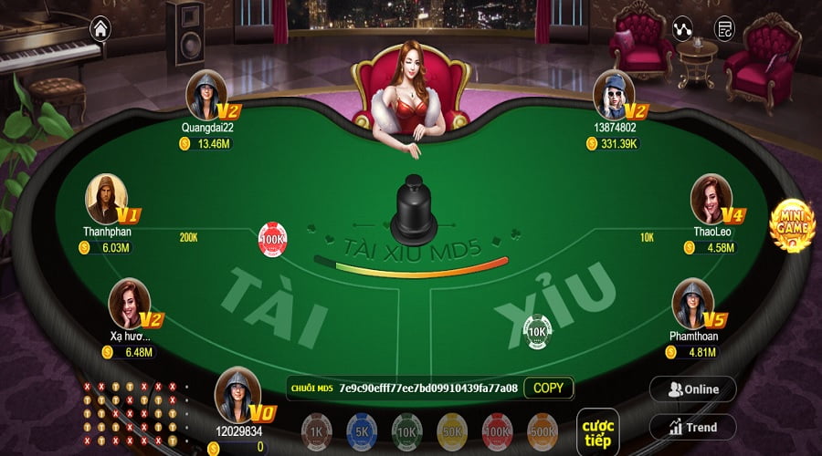 Tài Xỉu MD5 – Sòng bài hoàng gia trong tầm tay bạn 7 Giao diện Tài Xỉu MD5 tại 8US Games được yêu thích