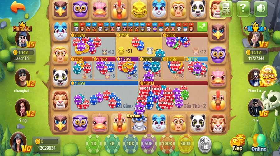 Phi Cầm Tẩu Thú – Siêu phẩm game gây bão cộng đồng mạng 7 Trong game Phi Cầm Tẩu Thú có những mức đặt cược đa dạng