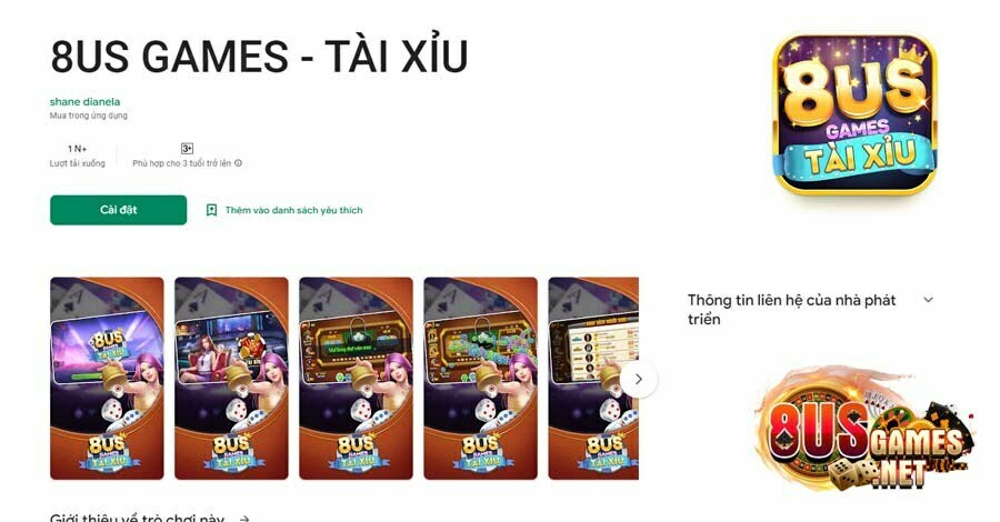 Hướng dẫn tải app 8US Club iOS APK cho điện thoại chi tiết từng bước 6 Tải app 8USGames qua CH Play
