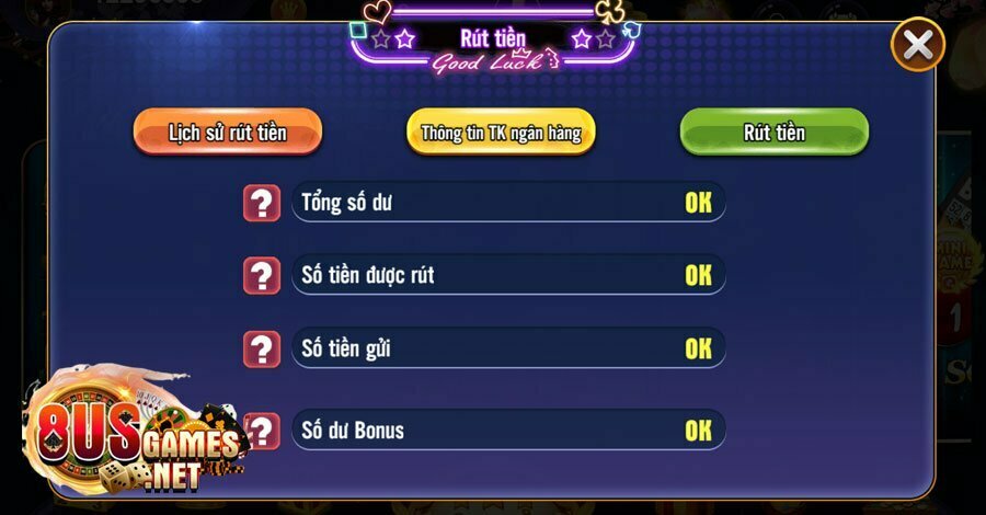 Chơi Tài Xỉu đăng ký nhận tiền tươi thóc thật tại 8USGAMES 7 Hướng dẫn rút tiền mặt khi chơi Tài Xỉu