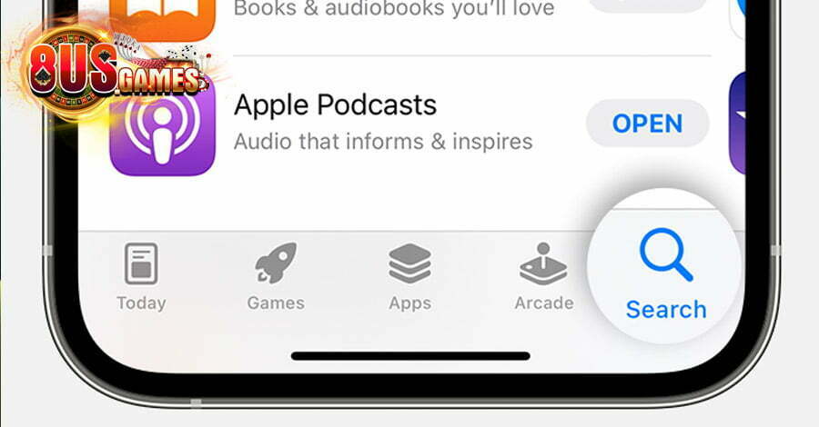 Hướng dẫn tải app 8US Club iOS APK cho điện thoại chi tiết từng bước 8 Nhấn vào Tìm kiếm để tải về app 8US Club IOS