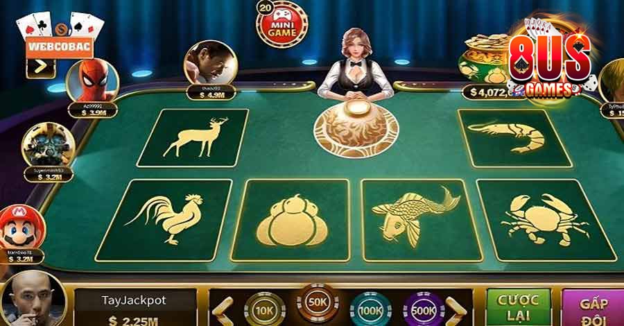 Top những tựa game nên trải nghiệm tại 8US 9 game bài bầu cua