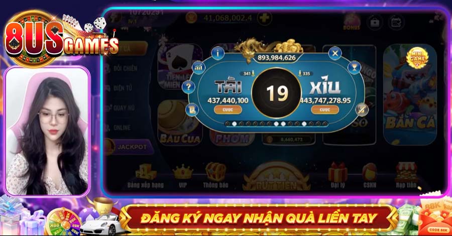 Giới Thiệu 8US - Cổng Game Đổi Thưởng Uy Tín Hàng Đầu Châu Á 2 Live Tài Xỉu 8US cùng hotgirl diễn ra hàng tuần với hàng ngàn phần quà hấp dẫn